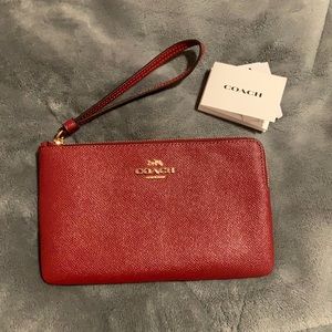 Brand New Cherry coach clutch/wallet